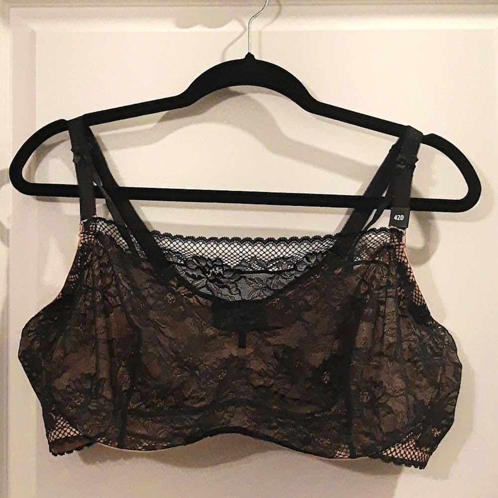 NWT TORRID LACE STRAPPY MULTIWAY UNLINED BALCONETTE BRA 42D